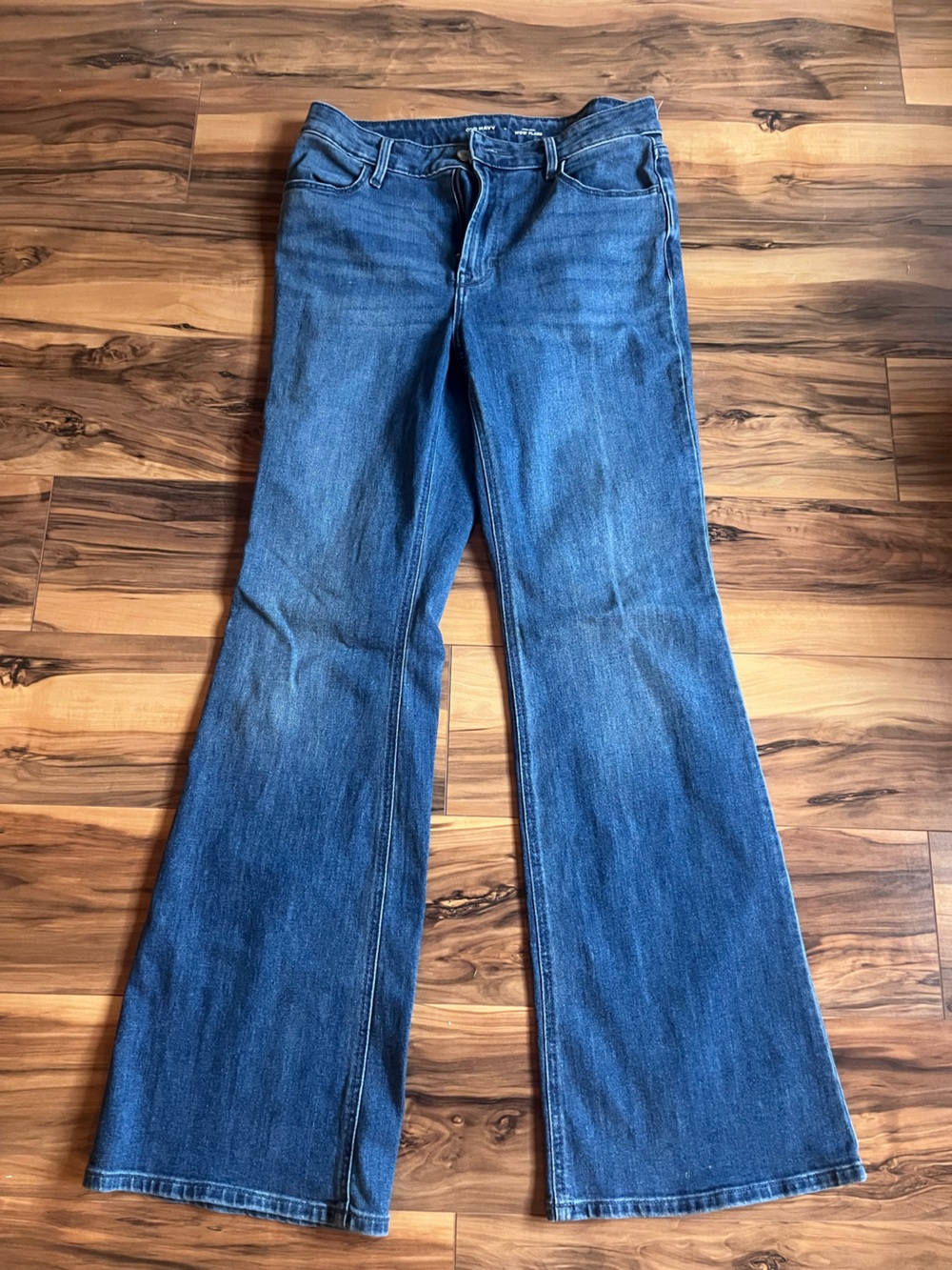 Old Navy Medium Blue High-Rise Wow Flare Jeans
